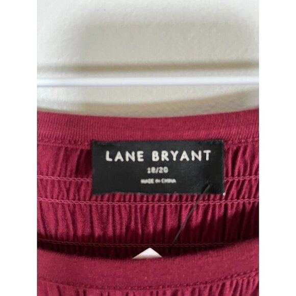 Lane Bryant Top 18 Purple Floral Smock Feminine Neutral Minimalist Preppy Boho - Picture 2 of 9